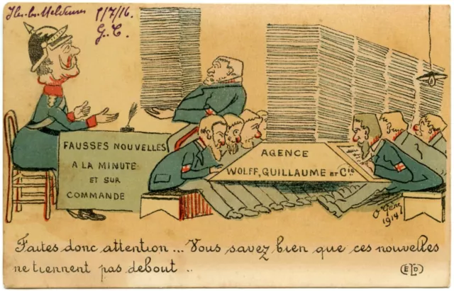 Illustratore O' Gène. Propaganda da Guerra. Guglielmo II