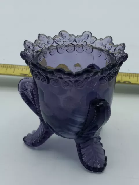 Vintage Degenhart Forget-Me-Not Toothpick Holder Purple