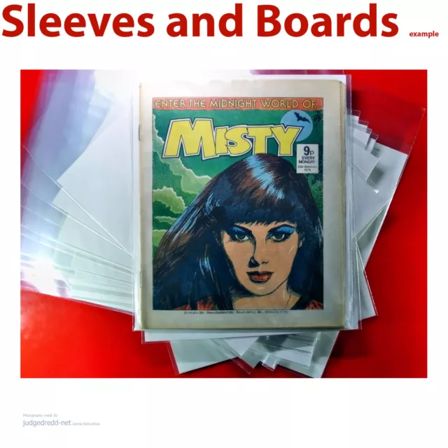 Misty Comic Bags & Boards Size2 for UK Horror Comics x 10 [more sizes in stock