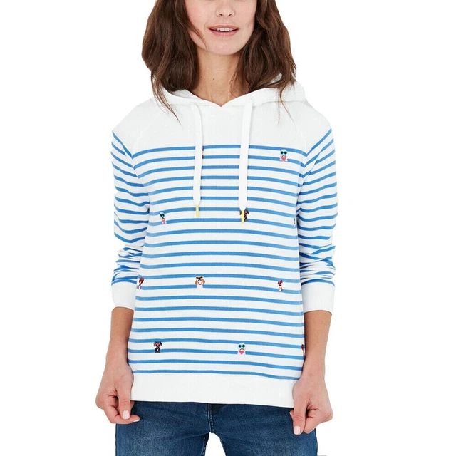 JOULES WOMENS ROWLEY Hooded Relaxed Fit Sweatshirt UK 6 RRP 59.95