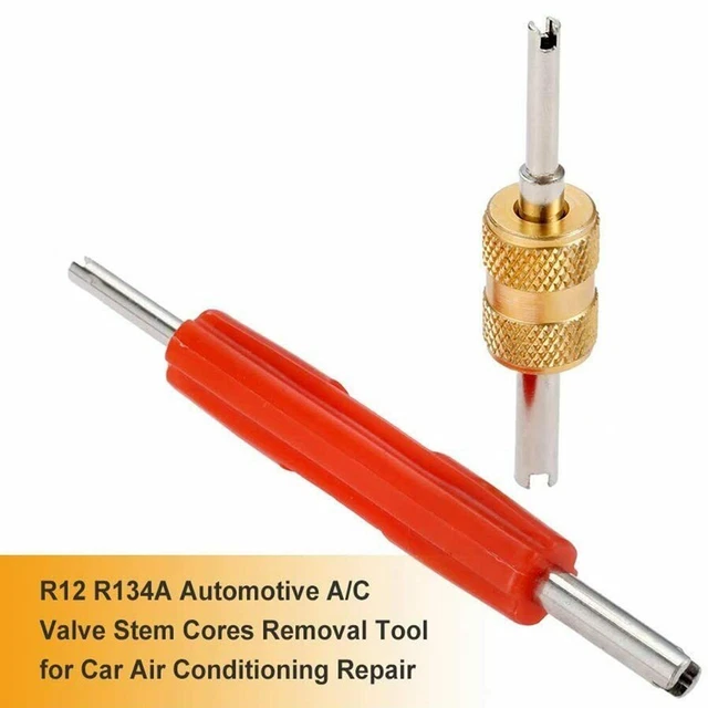 Kit Démonte Obus Valve 11 Pièces - Extracteur Double + 10 Noyaux De Rechange, Pour Voiture, Moto, Vélo