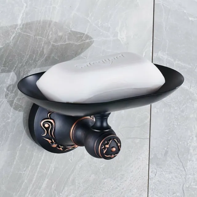 Oil Rubebd Bronze Soap Dish Rack Holder Bathroom Shower Storage Bath Holder