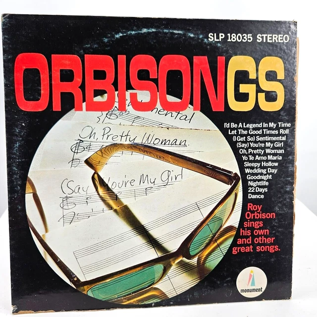 Roy Orbison Album Orbisongs Monument Sings His Own & Other Great Song SLP-18035