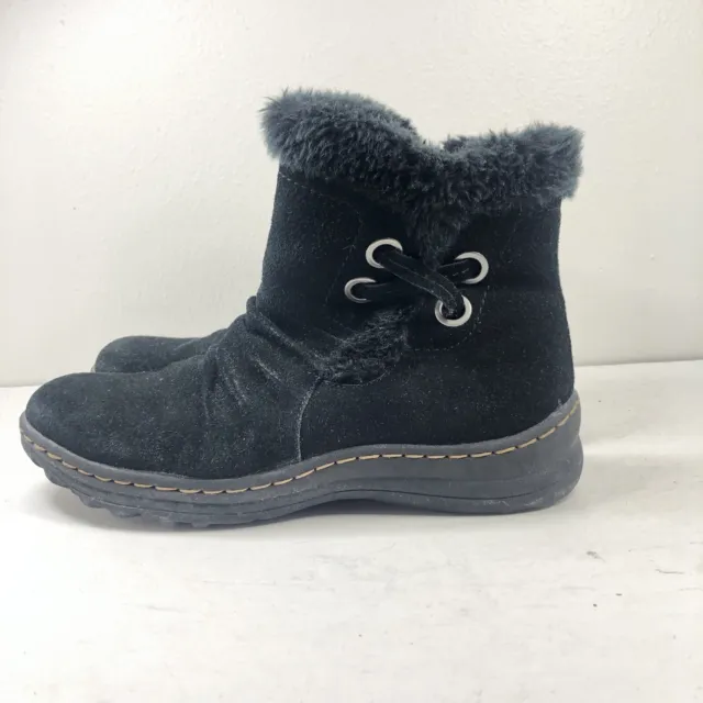 Baretraps Womens Adalyn Boots Black Size 8.5M Suede Winter Faux Fur Zipper