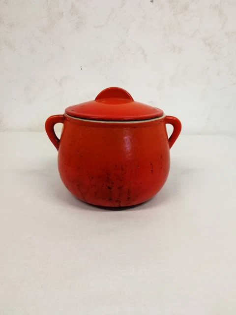 Petite cocotte en fonte et tôle, Le Creuset , N°:22 orange