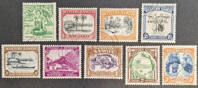 Samoa 1935, set of 9x Stamps Used