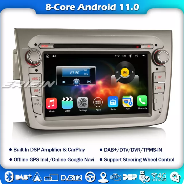 8 Core Android 11 Carplay DAB+Autoradio TNT OBD2 WIFI Navigateur Alfa Romeo Mito