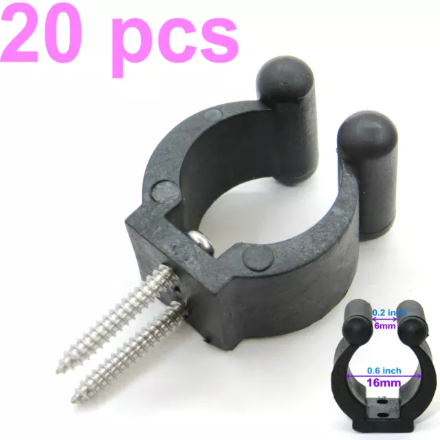 20PCS RUBBER FISHING Rod Pole Storage tip Clips Clamps Holder with screws  $9.78 - PicClick