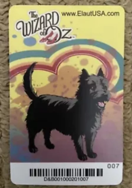 RARE Toto The Dog Elaut Card The Wizard of Oz Coin Pusher Game Dave and Busters