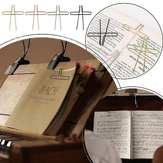 2Pcs Hollowing Out Page Holder Metal Pianos Stands  Cooking Recipe