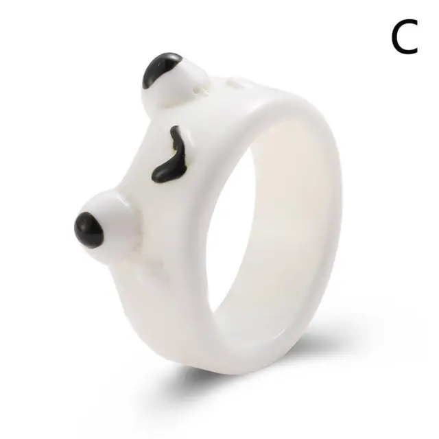 White Frog Rings Cute Frog Rings Box Couple Rings Accessories Gift