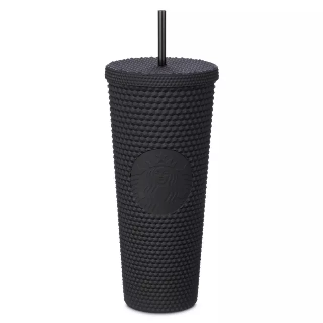 Black Matte- Starbucks 24oz 710ml Cold Drink Cup Diamond Studded Tumbler Hot