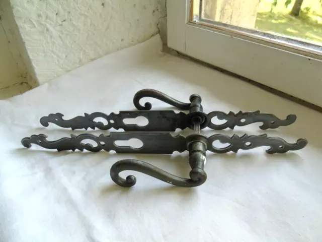 French wrought iron door handle door plate with key hole  to any projects