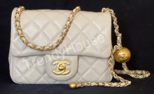 Chanel My Perfect Adjustable Chain Flap Bag Quilted Iridescent Caviar Mini  Blue 1879531