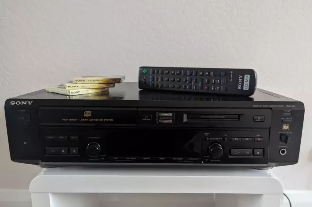 Sony Mxd D40 - Cd Md Minidisc Recorder Atrac With Remote, Black