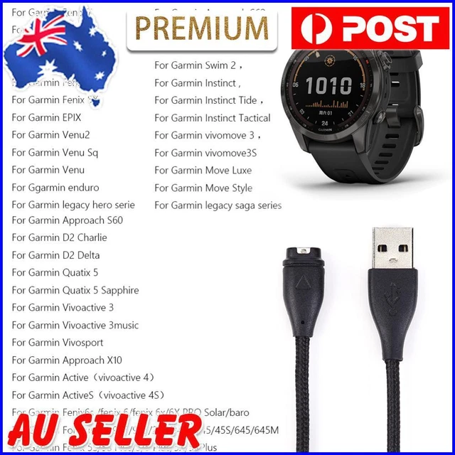 Watch USB Charging Cable for Fenix 7 7S 7X 6 5 5X Venu 2 Instinct (50cm)