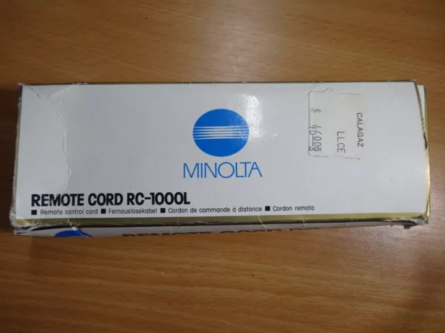 CABLE DE LIBERACIÓN MINOLTA RC-1000S PARA CÁMARAS DE PELÍCULA - Largo (5 metros)