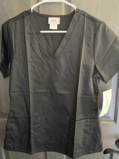 Barco Essentials Scrub Top Small Black