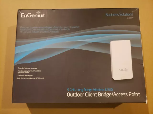 Engenius ENS500 - Long-Range 5 GHz Wireless Outdoor  Client Bridge/Access Point 