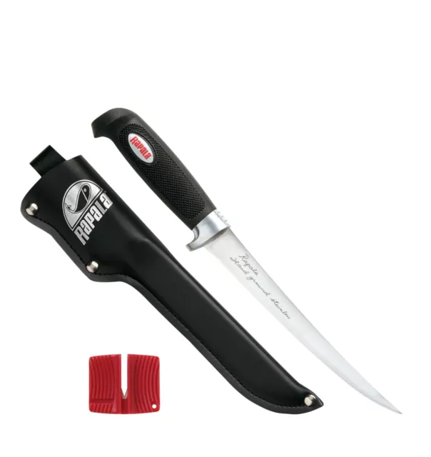 Rapala 6" Soft Grip Fillet Knife - With Sheath & Ceramic Sharpener