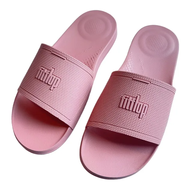 Fitflop Iqushion Women’s Size 11 Cushion Rubber Slip-on Slides Sandals Pink New