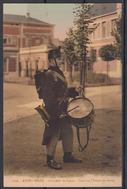 CP- Belgique - UNIFORMES MILITAIRES - INFANTERIE DE LI8GNE - TAMBOUR