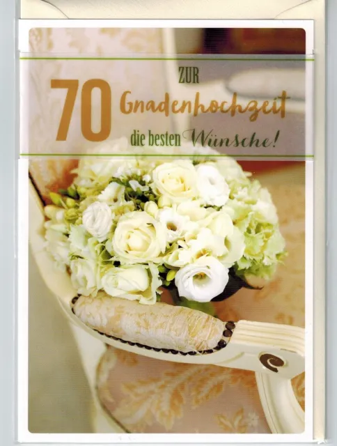 70.Hochzeitstag Glückwunschkarte Gnadenhochzeit 70 Jahre Ehe Karte