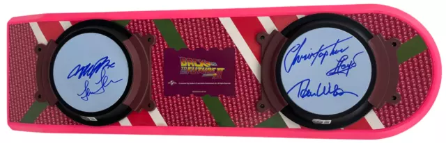 Back to the Future Cast Signed Hoverboard Michael J Fox Lloyd +2 Beckett Witness