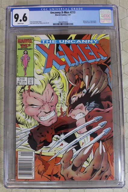 UNCANNY X-MEN #213 CGC 9.6 (1987) NEWSSTAND edition (Marvel Comics)!!