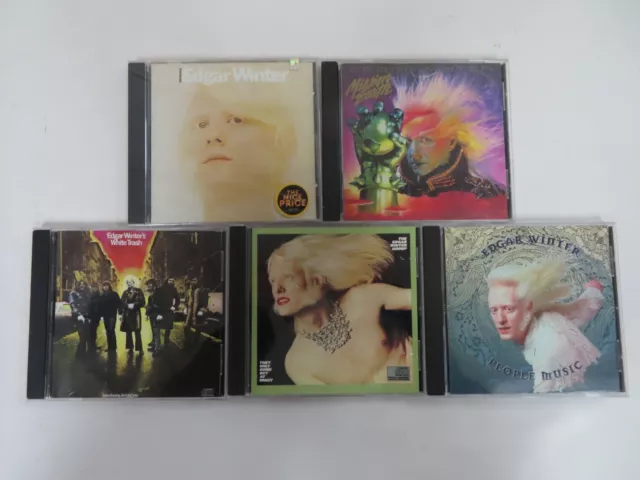 Lot Of 5 Sealed Edgar Winter Music Cds - Entrance, Mission Earth, White Trash