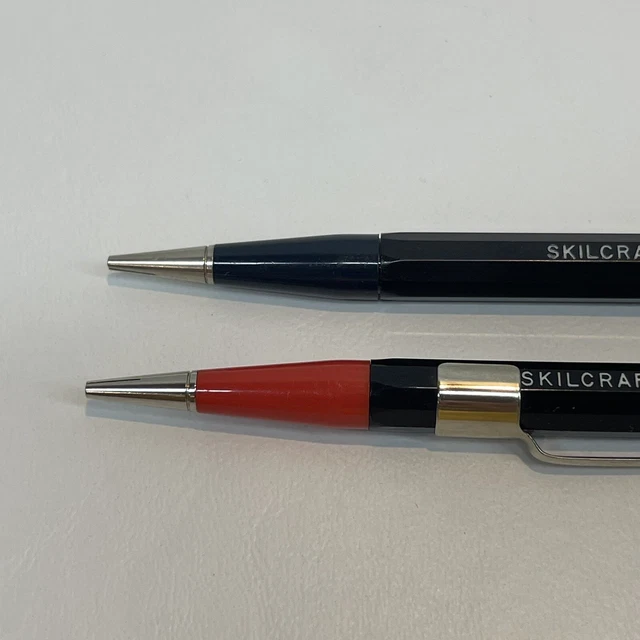 VINTAGE SKILCRAFT MECHANICAL Pencil 2 US Government Dual Lead Red Black