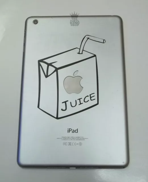 1 x Apple Juice Aufkleber - Vinyl Aufkleber für iPad Mini 1 2 3 4 lustige Kartonbox