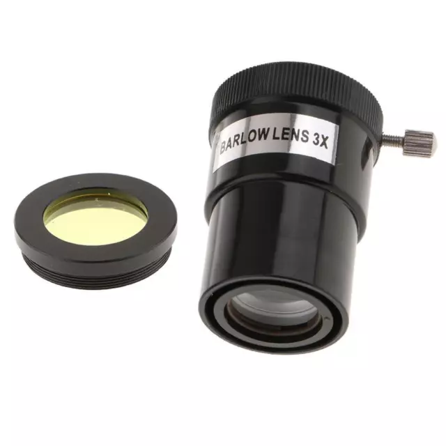 Prettyia Telescope Eyepiece 1.25" 3X Barlow Lens for   Yellow Filter