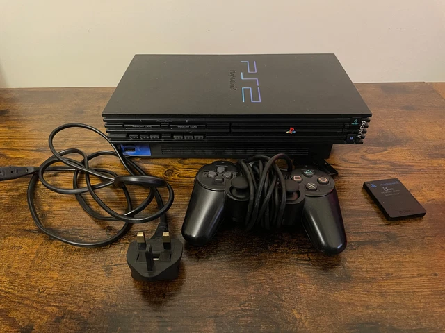 SONY PLAYSTATION 2 Black Console with Official Controller and Memory ...