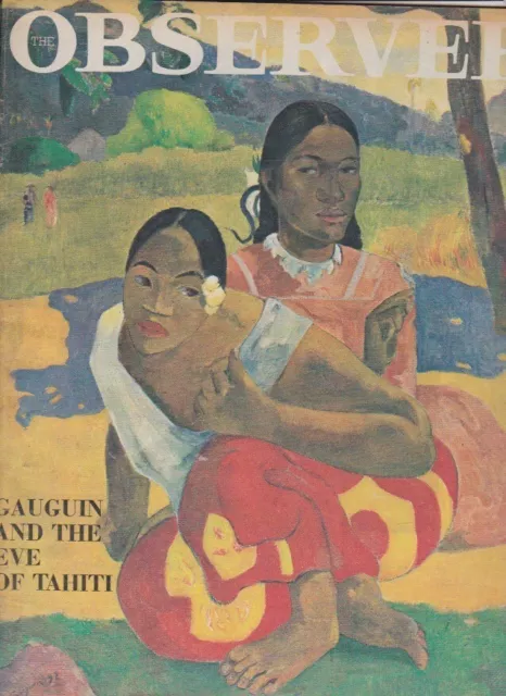 the OBSERVER magazine-nov 7,1965-GAUGUIN AND THE EVE OF TAHITI.