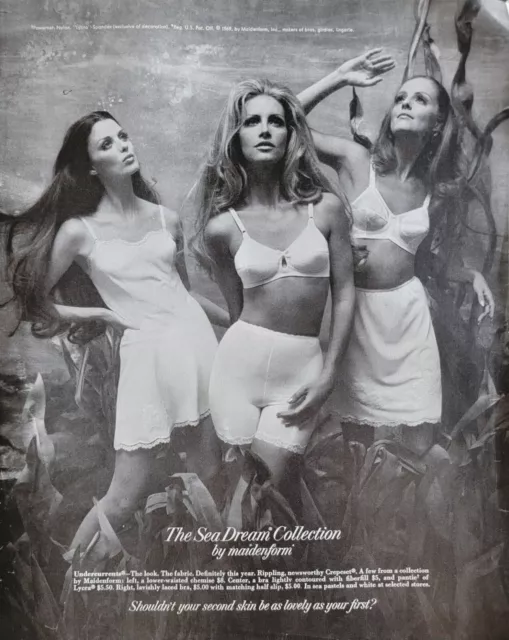 1969 Maidenform Bra Women Underwear Vintage Print ad 14729
