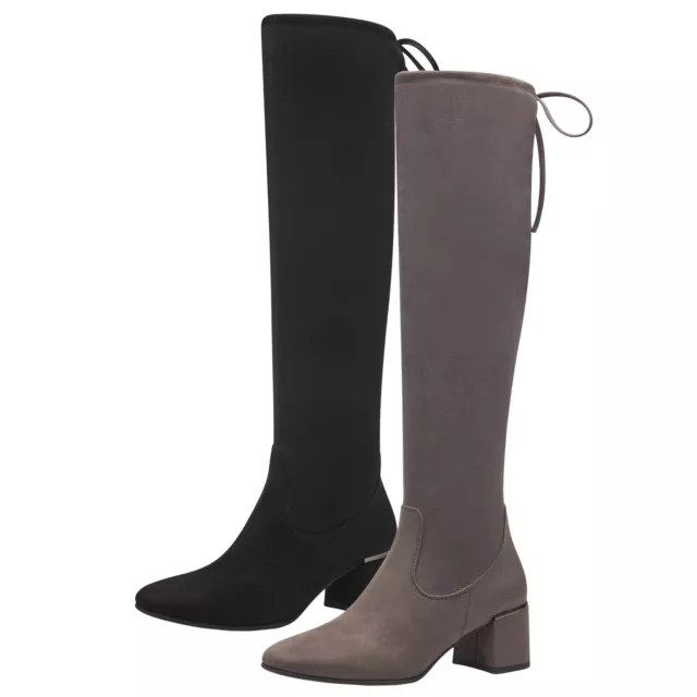 MARCO TOZZI Femmes Cuissardes Stretch Longe Talon en Bloc 2-25540-41