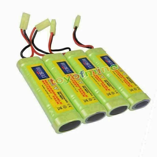 Batterie Rechargeable 9,6V 2800mAh AA – Prise Tamiya + Câble USB – Pour Voitures RC, Camions, Chars, Bateaux – Protection Intégrée
