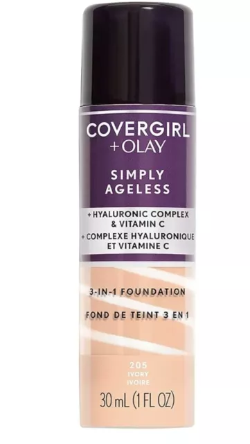 COVERGIRL + OLAY Simply Ageless 1 oz 3-in-1 Liquid Foundation 242 Warm Beige