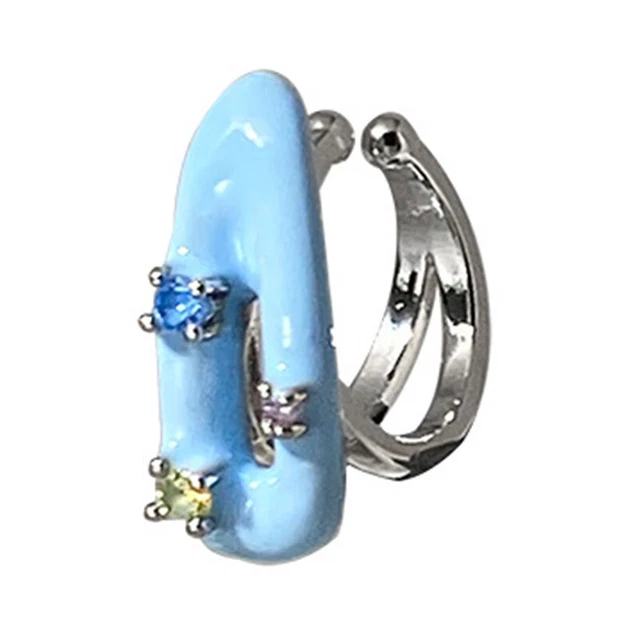 50 pezzi clip orecchini da ragazza e donna in acciaio inox, facile apertura, orecchino argento per gioielleria