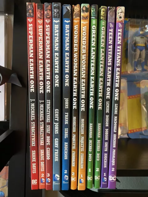 DC Earth One Hardcover Lot — Batman, Superman, Wonder Woman, Teen Titans
