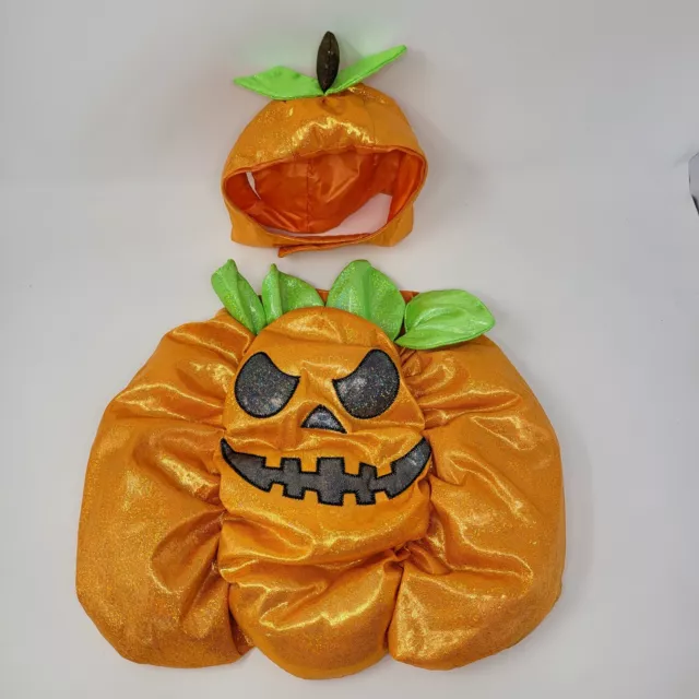 Shimmer Iridescent Pumpkin Costume Dog Pet Halloween Doggy Puppy Medium 2 Piece