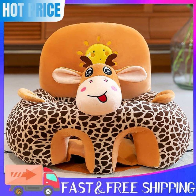 Cute Cartoon Animal Baby Feeding Chair Case Safety Without Filler (Giraffe)