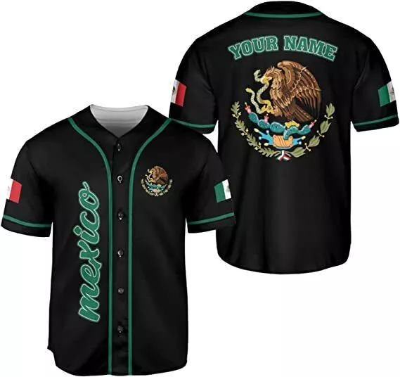 Personalisierter Name Mexiko Baseball Jersey Mexiko, mexikanisches Trikot...