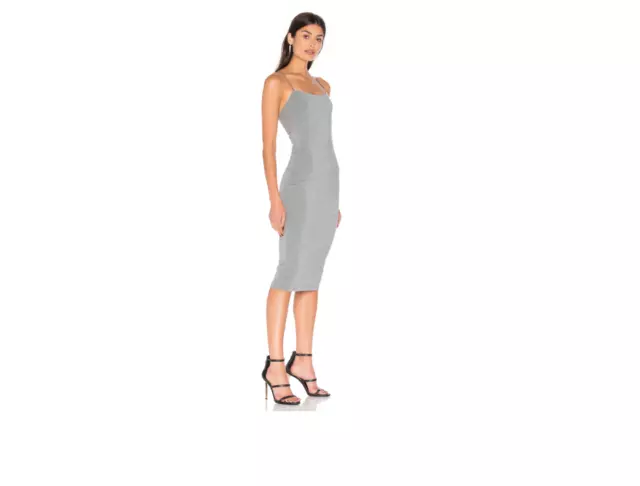 New Alexander Wang Strappy Cami Tank Dress in Heather Grey Size S 3
