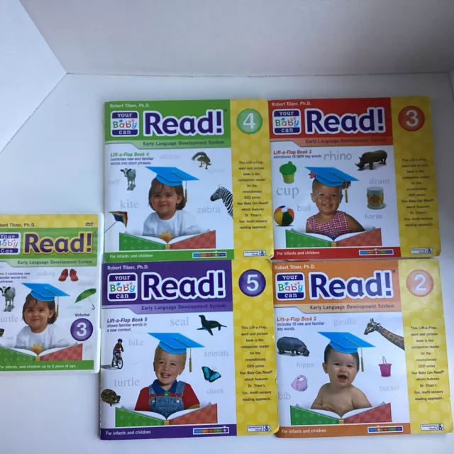 Your Baby Can Read Early Language Development Starter(2-5)4 Book Lot& DVD Vol3