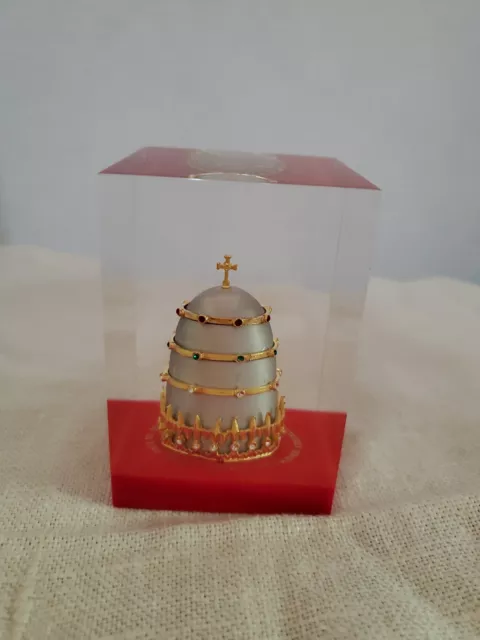 Vatican Pope PaulVI Mitre Hat Knights Columbus KOC DesK Paperweight Church Gems