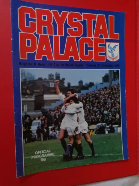 Crystal Palace V Brighton (76/77) - Fa Cup 1St Round Replay (23 November 1976)