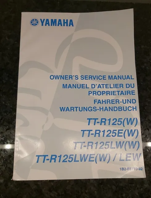 Yamaha TT-R125 Owners Service Manual 2006 1N2-F8199-82 Dirtbike