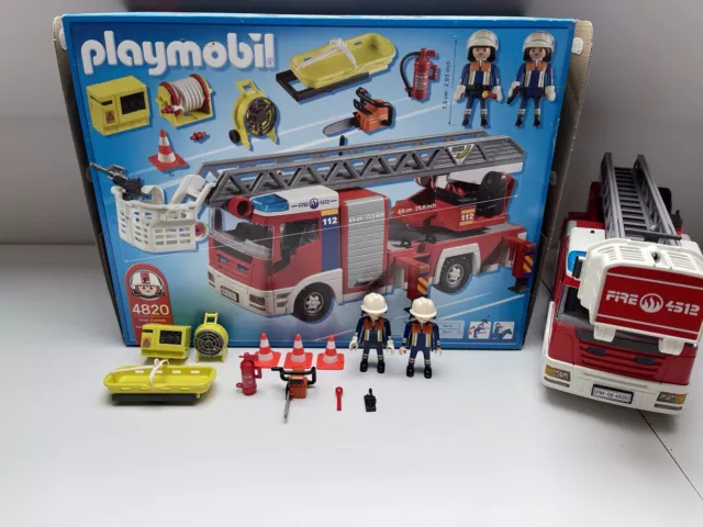 Playmobil 4820 | Camion de pompiers grande échelle | Boîte